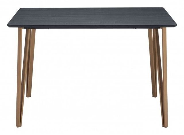 Zuo® Modern Deus Black Counter Table with Gold Metal Base-2