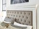Benchcraft® Kanwyn Whitewash Queen Upholstered Panel Bed-4