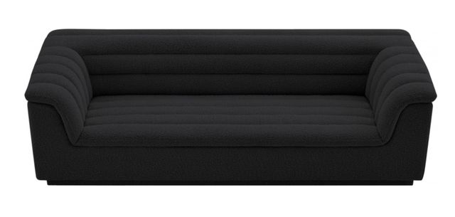 Meridian Furniture Cascade Black Boucle Fabric Sofa-1