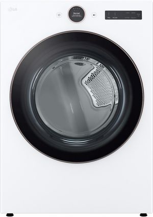 LG 7.4 Cu. Ft. White Front Load Gas Dryer Front view of the LG 7.4 Cu. Ft. White Front Load Gas Dryer