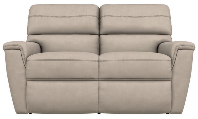 La-Z-Boy® Ava Ivory Leather Power Reclining Loveseat with Headrest-1
