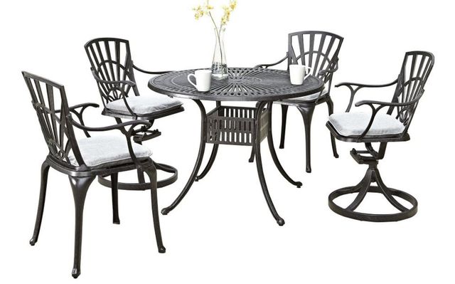 homestyles® Grenada 5-Piece Charcoal Outdoor Dining Set-0