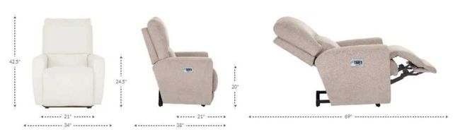 La-Z-Boy® Cassian Dark Chocolate Leather Power Wall Recliner with Headrest and Lumbar-2
