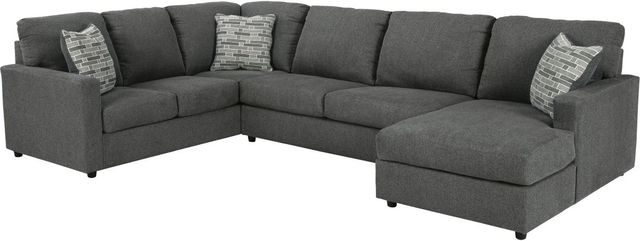 Signature Design by Ashley® Edenfield 3-Piece Charcoal Right-Arm Facing Sectional and Chaise-0