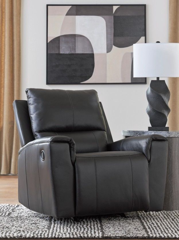 Signature Design by Ashley® Glossmore Black Manual Rocker Recliner-4