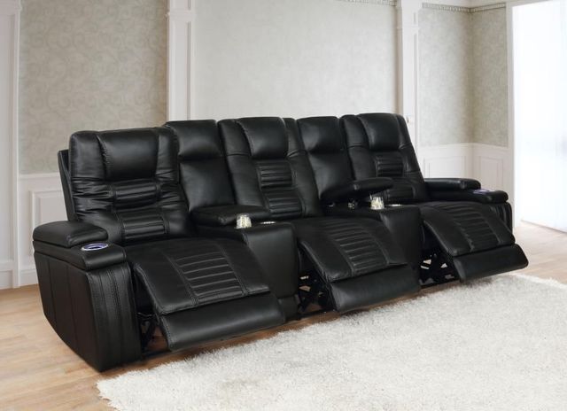 Coaster® Zane 6-Piece Black Theater Seating-2
