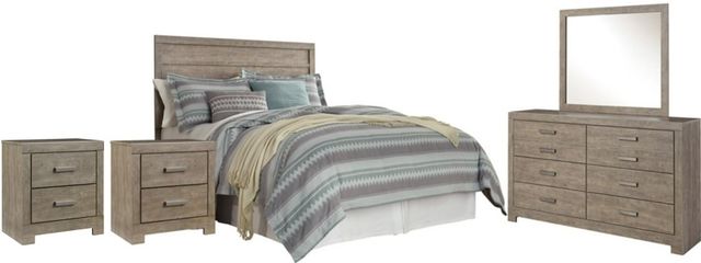 Signature Design by Ashley® Culverbach 5-Piece Vintage Gray Queen/Full Panel Bed Set-0