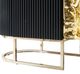 Michael Amini® Lisbon Silken Matte Black Console Table-4