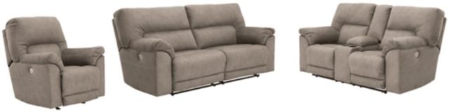 Benchcraft® Cavalcade 3-Piece Slate Power Reclining Living Room Set-0