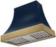 AGA Cascade 36" Indigo Wall Mounted Range Hood with Antique Brass Trim-0