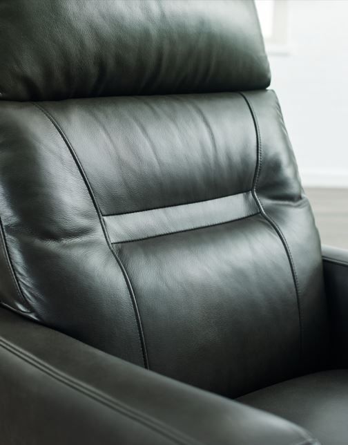 La-Z-Boy® Lennon Charcoal Leather Manual Rocking Recliner-1