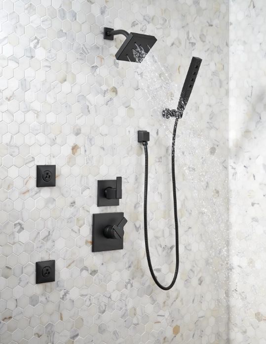 Delta Universal Showering Matte Black Square Wall Elbow for Hand Shower-3