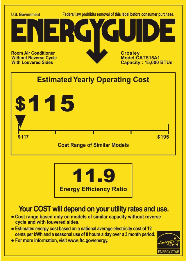 Crosley® 15,000 BTU White Window Mount Air Conditioner-0