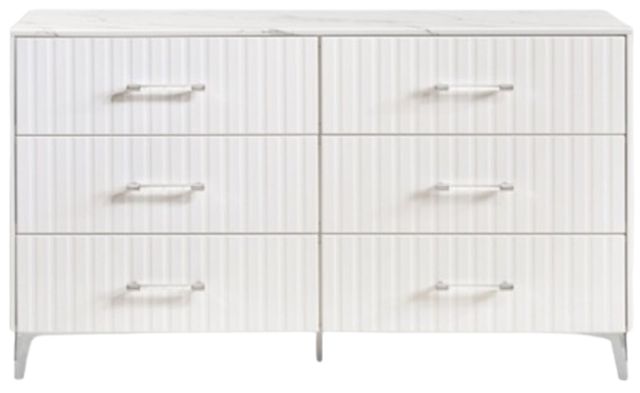 Homelegance® Ripple High Gloss White Dresser-2
