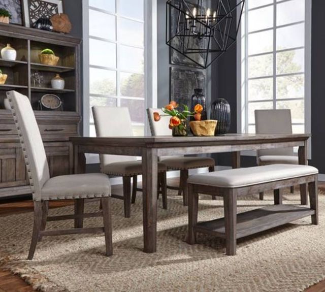 Liberty Furniture Artisan Prairie 6-Piece Aged Oak Rectangular Table Set-0
