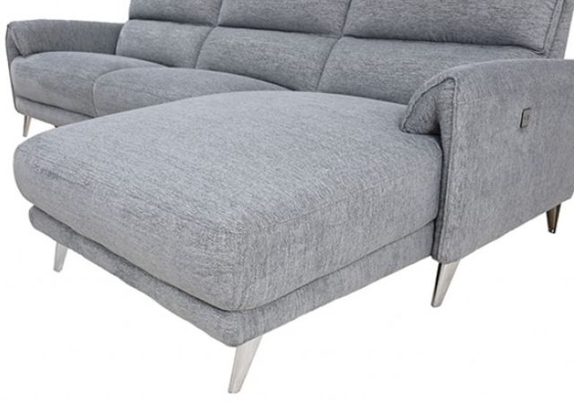 Furniture of America® Brande Gray Power Reclining Sectional with Right Chaise-3