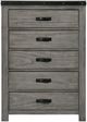 Elements International Wade Gray Wood 5-Drawer Chest-1