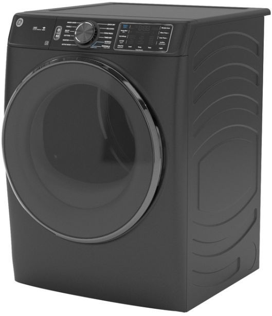 GE® Carbon Graphite Front Load Washer & Gas Dryer Laundry Pair-4