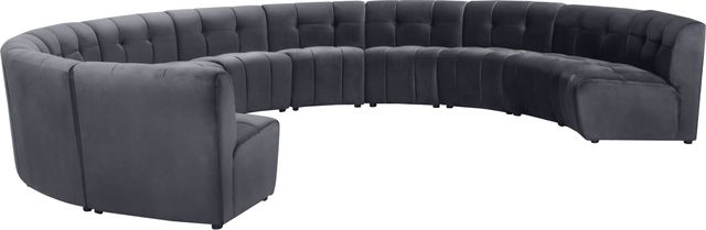 Meridian Furniture Limitless 11-Piece Grey Velvet Modular Sectional-2