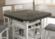 Furniture of America® Stacie White Counter Height Table with Gray Top -2