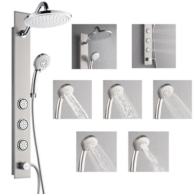 Forno Acqua AcquaSPA Stainless Steel Retrofit Shower System 1.8 GPM-3
