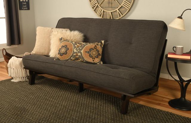 Kodiak Furniture Linen Charcoal 7" Foam Full Futon Mattress -1