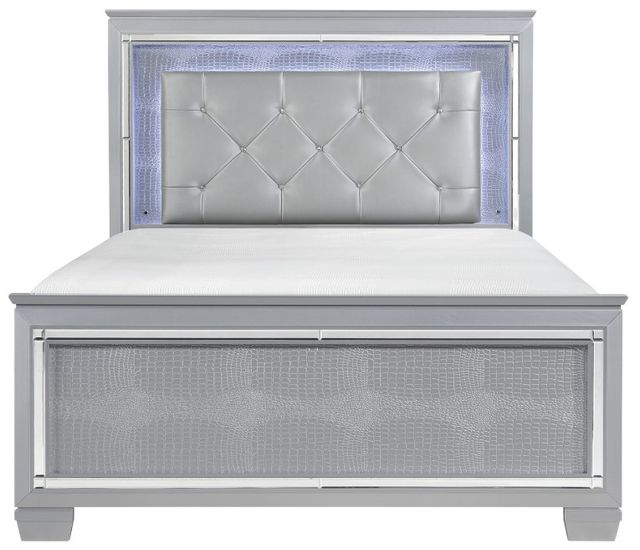 Homelegance® Allura Silver California King Bed with LED Lighting-2