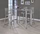 Coaster® Tolbert Chrome Bar Table with Glass Top-4
