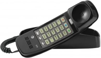 AT&T Black Corded Trimline Phone with Lighted Keypad-0