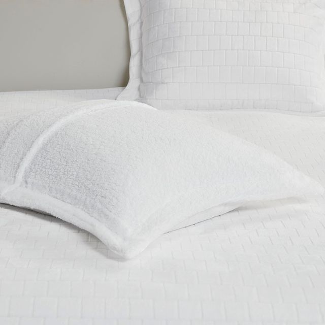 Olliix by True North by Sleep Philosophy Laurie IvoryTwin Plush to Sherpa Comforter Set-1