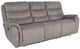 New Classic® Home Furnishings Kamari Gray Dual Manual Reclining Sofa-0