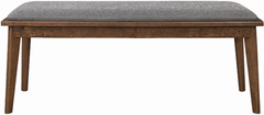 Coaster® Alfredo Upholstered Grey/Natural Walnut Dining Bench