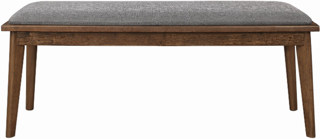 Coaster® Alfredo Upholstered Grey/Natural Walnut Dining Bench-0