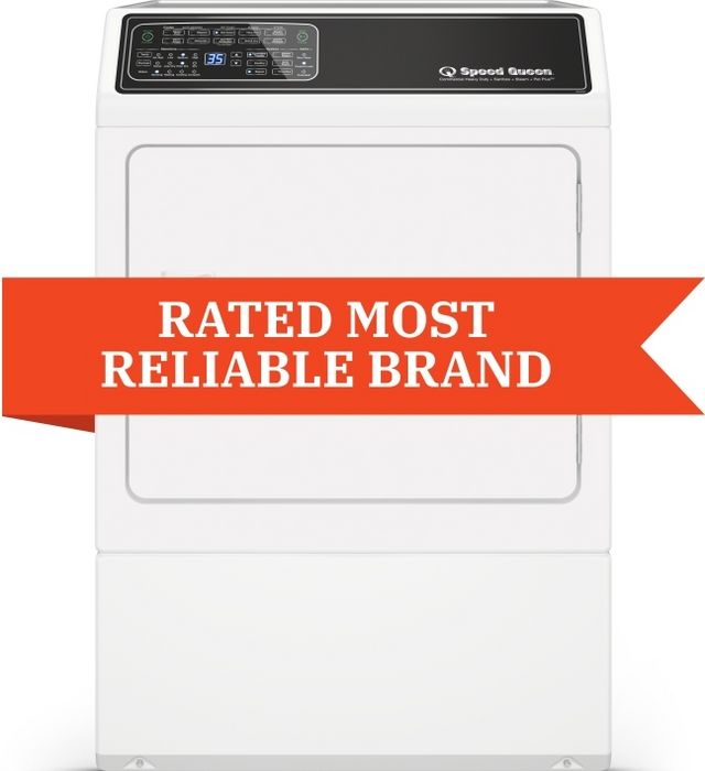 Speed Queen® DR7 7.0 Cu. Ft. White Front Load Electric Dryer-1