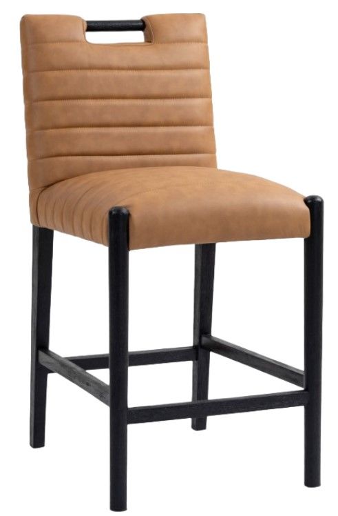 Meridian Furniture Aimee Cognac Leather Counter Stool-0