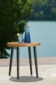 Signature Design by Ashley® Horizon Hall Brown Aluminum Outdoor End Table with Black Base-2