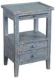 Sunny Designs™ Ocean Blue 2-Drawer Side Table with Shelf-0
