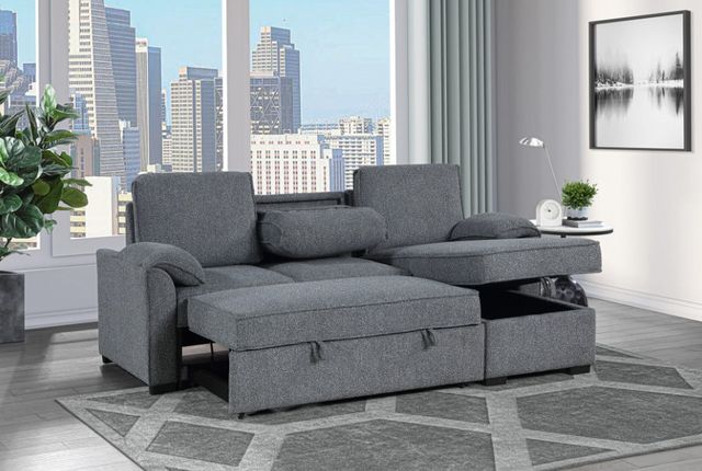 Global Furniture USA Dark Gray Reversible Sofa Bed -2