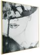 A & B Home Black/White Large Female Face Wall Art-0