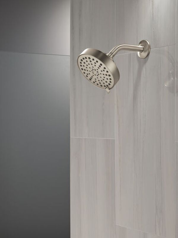 Delta Modern Spotshield Brushed Nickel 4-Setting Shower Head-1