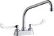 Elkay Chrome 4" Centerset Exposed Deck Faucet with 10" High Arc Spout and 6" Wristblade Handles-0