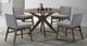 Elements International Weston 5-Piece Smoke/Walnut Round Dining Set-2