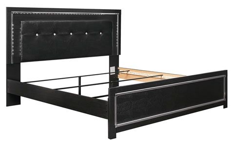 Signature Design by Ashley® Kaydell Black Upholstered King Panel Bed-1