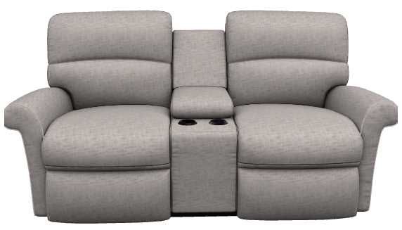 La-Z-Boy® Robin Smoke Power Reclining Loveseat with Console, Headrest, and Lumbar-1