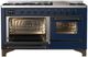 Ilve® Majestic III 60" Midnight Blue Pro Style Dual Fuel Liquid Propane Range with Triple Glass Door and Burnished Trim-2