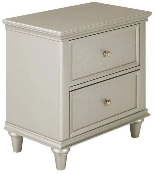 Homelegance® Celandine Silver Nightstand-0