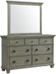 Elements International Crawford Grey Dresser and Mirror Set-0