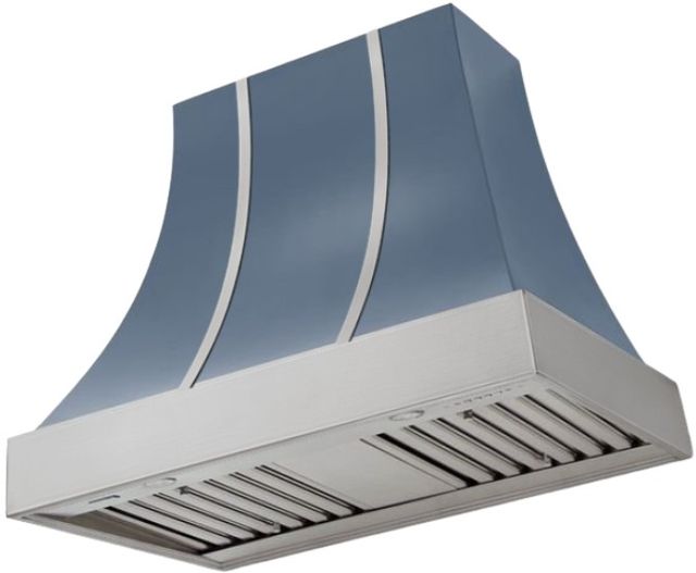 AGA Cascade 36" Stone Blue Wall Mounted Range Hood  with Brushed Nickel Trim-0