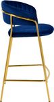 TOV Furniture Padma Set of 2 Navy Vegan Leather Counter Stools-1
