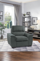 Mazin Furniture Andes Gray Chair With Pull Out Ottoman-4